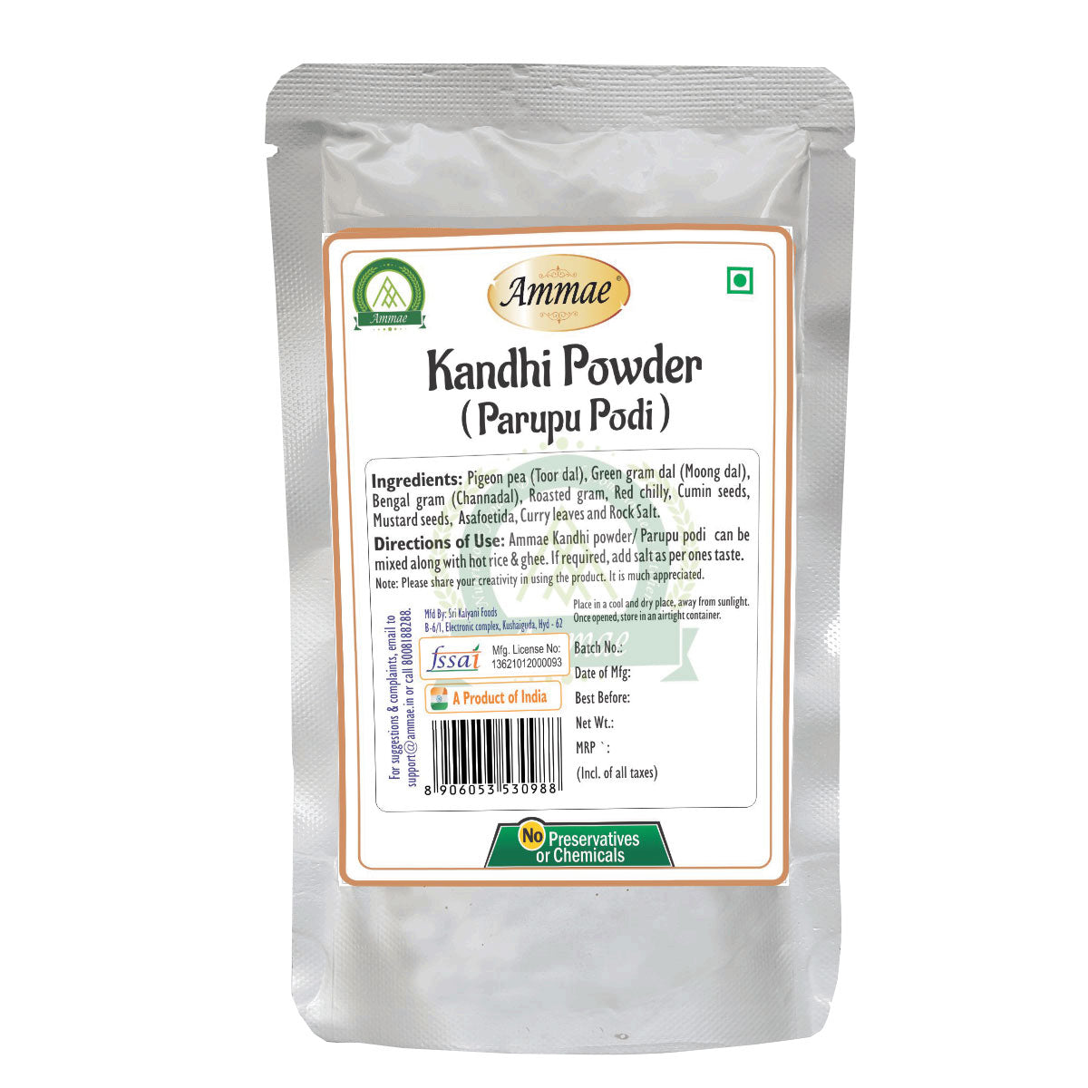 ammae kandhi podi paruppu podi 200g
