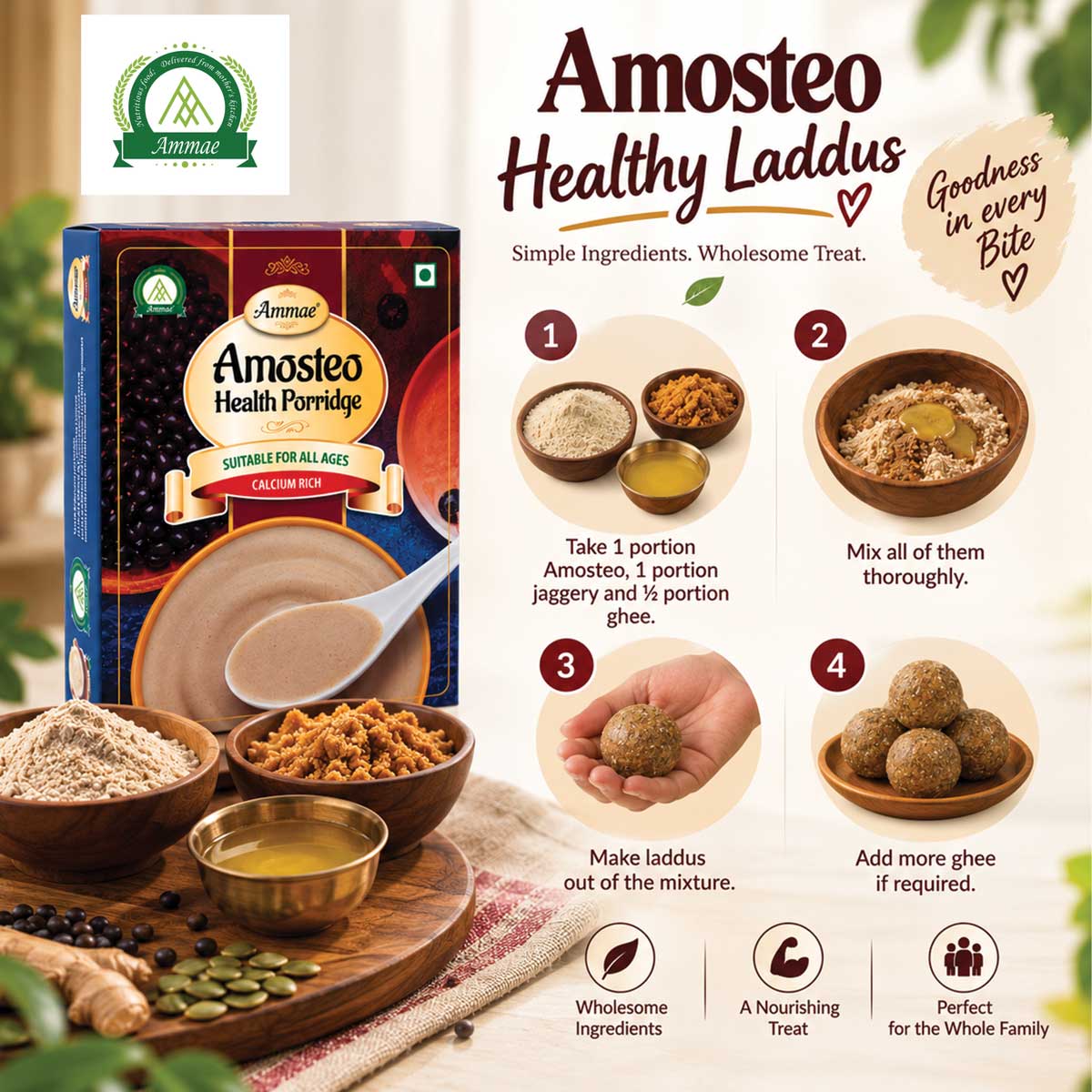 Amosteo Health porridge, 200g