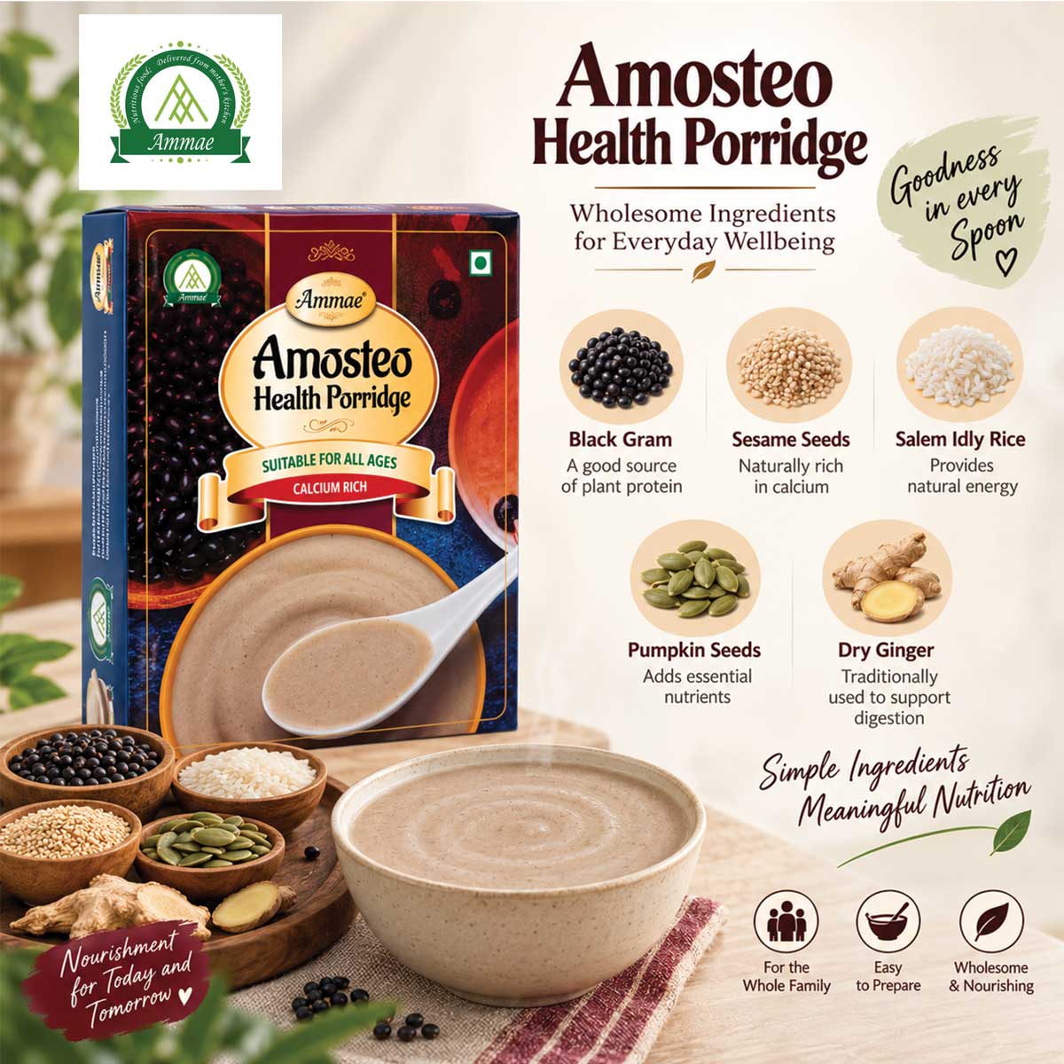 Amosteo Health porridge, 200g