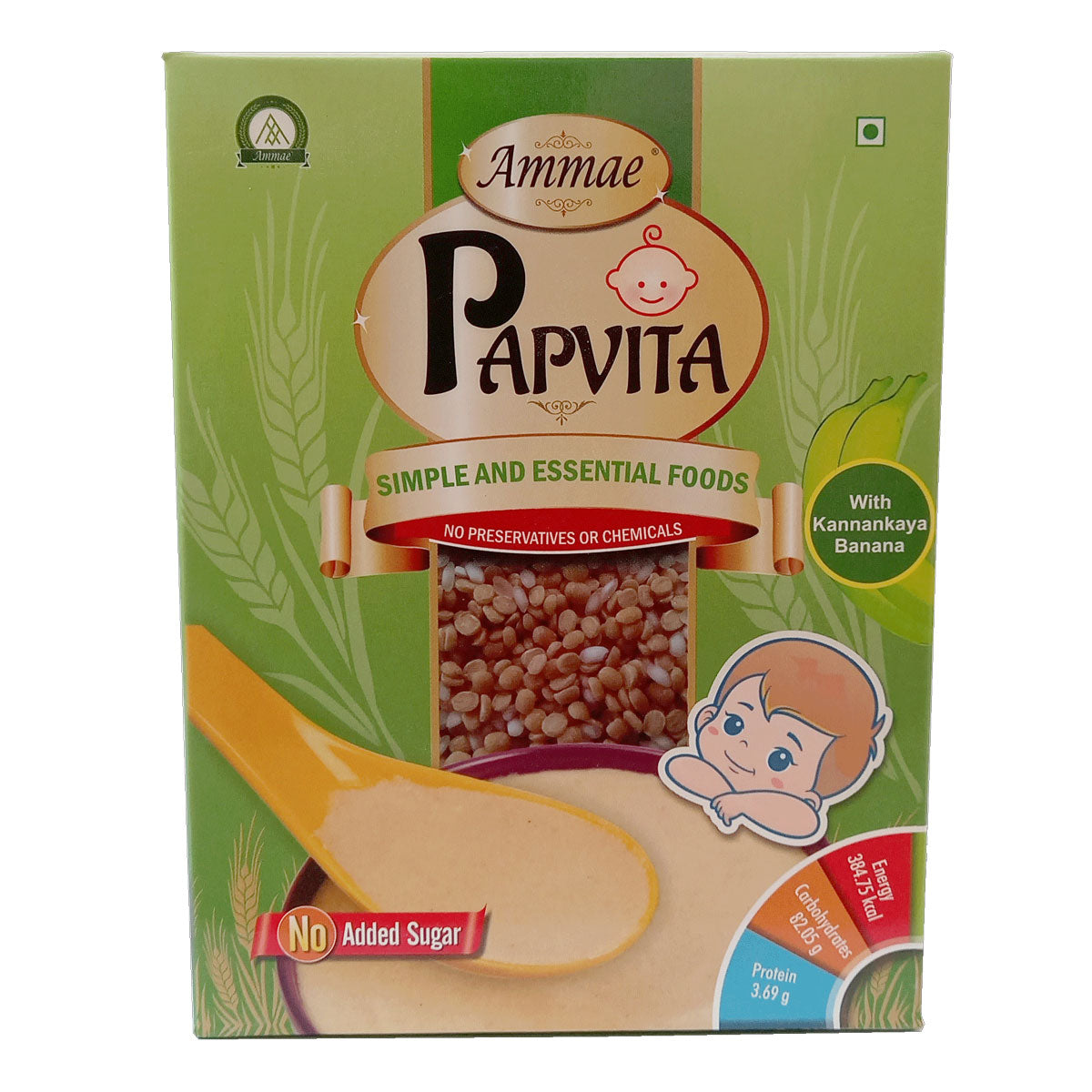 Papvita with Banana powder, 200g (Porridge for Babies)