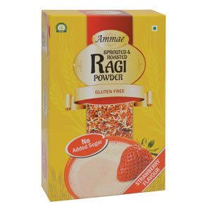 Ammae Sprouted Ragi powder - Strawberry  | Ammae Porridge Mix - Ammae Foods India